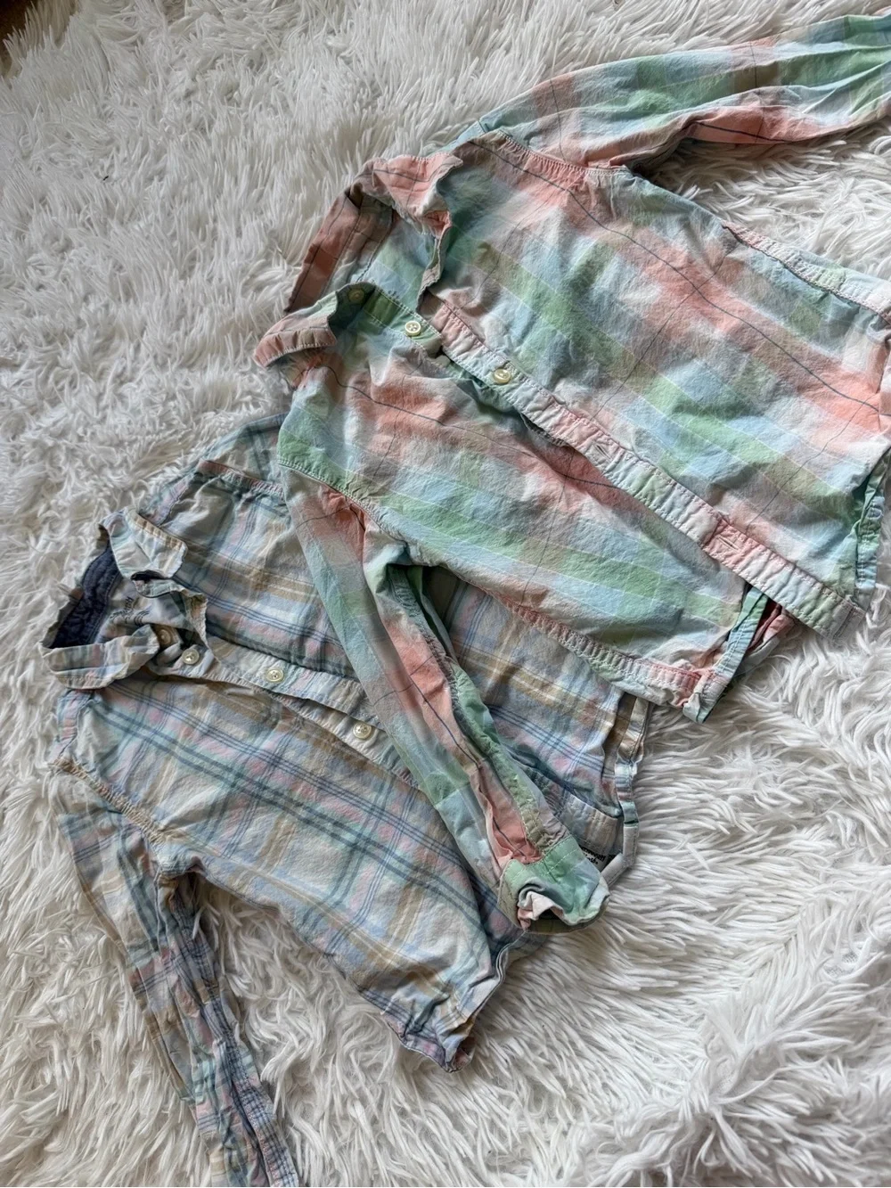 Carter's 5T Plaid Button Up Shirt Bundle Long Sleeve Short Sleeve